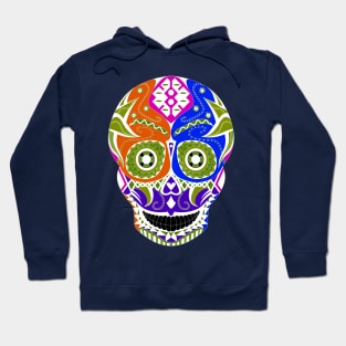 rainbow skull ecopop in floral candy catrina art Hoodie